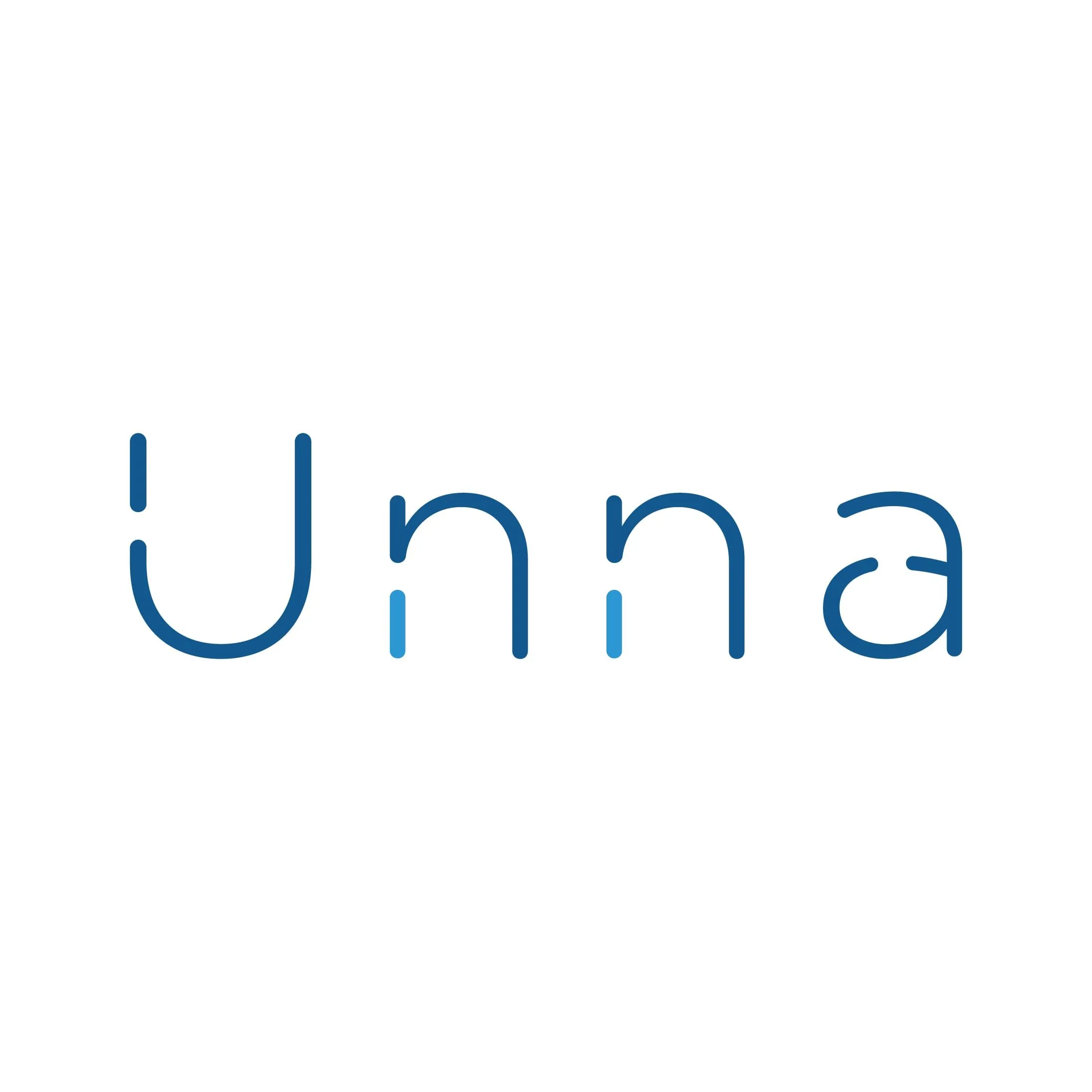 Unna logosu, mavi, açık zemin